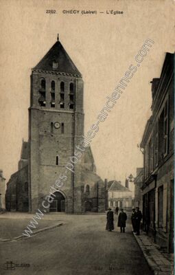 Carte postale ancienne L'Église — Chécy (Loiret)