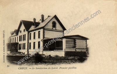 Carte postale ancienne Le Sanatorium du Loiret. Premier pavillon — Chécy (Loiret)