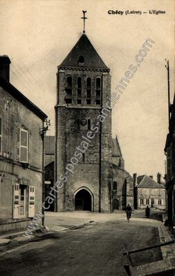 Carte postale ancienne L'Eglise — Chécy (Loiret)