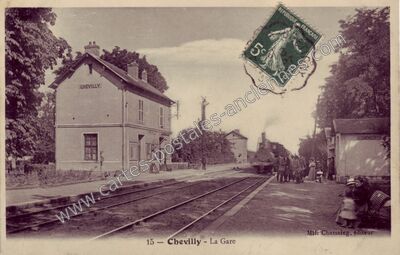 Carte postale ancienne La Gare — Chevilly (Loiret)