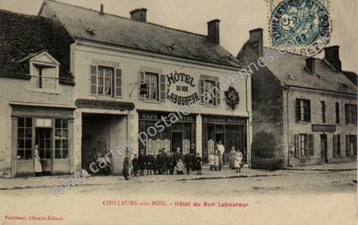 Carte postale ancienne Hôtel du Bon Laboureur — Chilleurs-aux-Bois (Loiret)