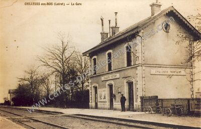 Carte postale ancienne La Gare — Chilleurs-aux-Bois (Loiret)