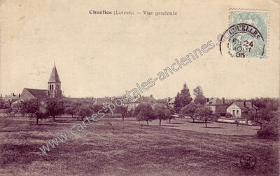 Carte postale ancienne Vue générale — Chuelles (Loiret)