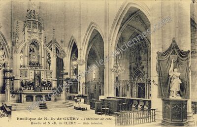 Carte postale ancienne Basilique de Clery — Cléry-Saint-André (Loiret)