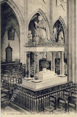 Carte postale ancienne Le Tombeau de Louis XI — Cléry-Saint-André (Loiret)