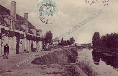 Carte postale ancienne Les Bords du Canal — Combleux (Loiret)