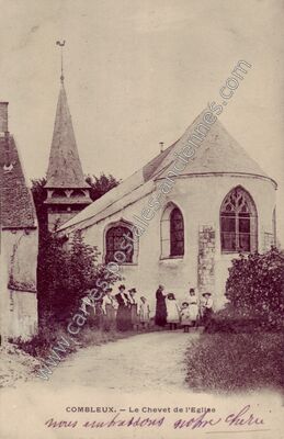 Carte postale ancienne Le Chevet de l'Eglise — Combleux (Loiret)