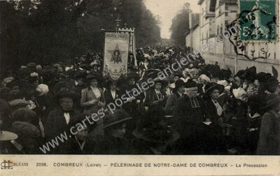 Carte postale ancienne Pèlerinage de Notre-Dame de Combreux - La Procession — Combreux (Loiret)