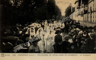 Carte postale ancienne Pèlerinage de Notre-Dame de Combreux - La Procession — Combreux (Loiret)