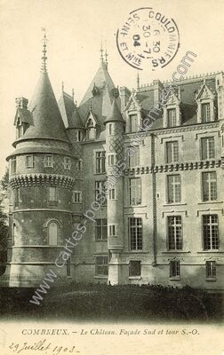 Carte postale ancienne Le Château. Façade Sud et tour S.-O — Combreux (Loiret)