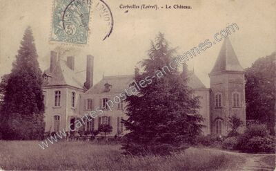 Carte postale ancienne Le Château — Corbeilles (Loiret)