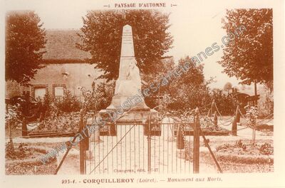 Carte postale ancienne Paysage d'Automne — Corquilleroy (Loiret)