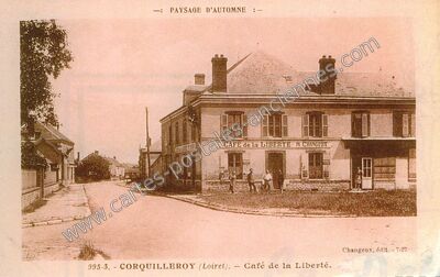 Carte postale ancienne Paysage d'Automne — Corquilleroy (Loiret)