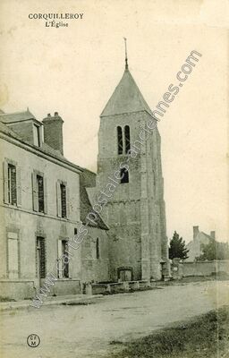 Carte postale ancienne L'Église — Corquilleroy (Loiret)