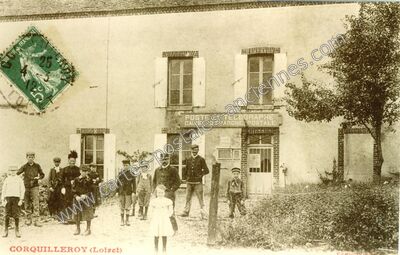 Carte postale ancienne Poste et Télégraphe Caisse d'Épargne Postale — Corquilleroy (Loiret)