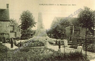 Carte postale ancienne Le Monument aux Morts — Corquilleroy (Loiret)