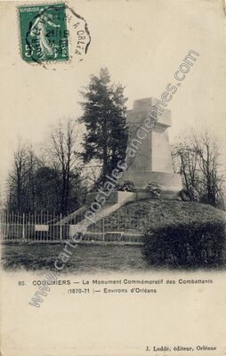Carte postale ancienne Le Monument Commémoratif des Combattants (1870-71) — Coulmiers (Loiret)
