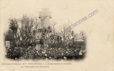 Carte postale ancienne L'Anniversaire du Combat au Monument de Coulmiers — Coulmiers (Loiret)