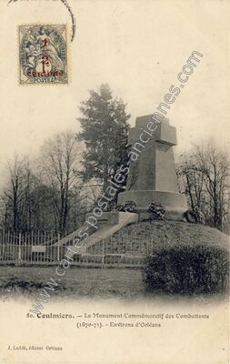 Carte postale ancienne Le Monument Commémoratif des Combattants (1870-71) — Coulmiers (Loiret)