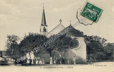 Carte postale ancienne L'Eglise — Coulmiers (Loiret)