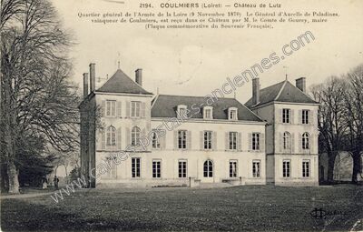 Carte postale ancienne Château de Lutz — Coulmiers (Loiret)