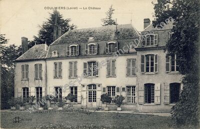 Carte postale ancienne Le Château — Coulmiers (Loiret)