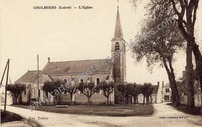 Carte postale ancienne L'Eglise — Coulmiers (Loiret)