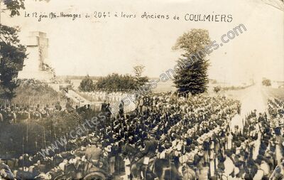 Carte postale ancienne Homages du 204e à leurs Anciens — Coulmiers (Loiret)