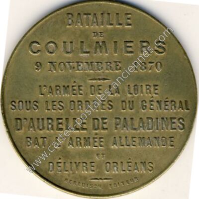 Carte postale ancienne Bataille de Coulmiers, 9 Novembre 1870 — Coulmiers (Loiret)