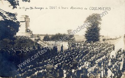 Carte postale ancienne Homages du 204e à leurs Anciens — Coulmiers (Loiret)