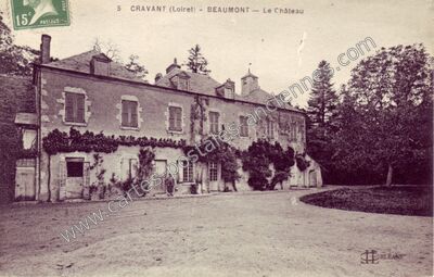 Carte postale ancienne Beaumont — Cravant (Loiret)