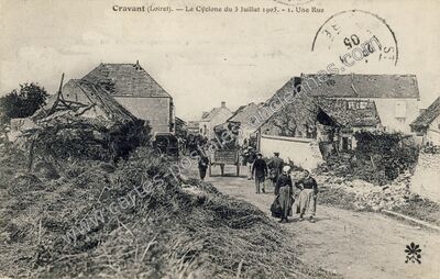 Carte postale ancienne Cravant 1905 — Cravant (Loiret)