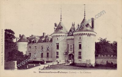 Carte postale ancienne Le Château — Dammarie-en-Puisaye (Loiret)