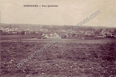 Carte postale ancienne Vue générale — Dordives (Loiret)