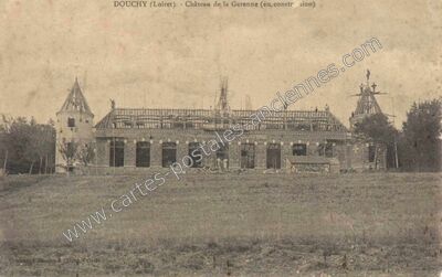 Carte postale ancienne Château de la Garenne — Douchy (Loiret)