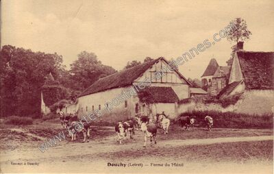 Carte postale ancienne Ferme du Ménil — Douchy (Loiret)