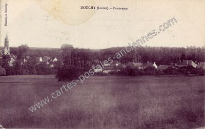 Carte postale ancienne Panorama — Douchy (Loiret)