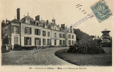 Carte postale ancienne Le Château du Bouchet — Dry (Loiret)