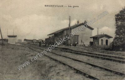 Carte postale ancienne La gare — Engenville (Loiret)