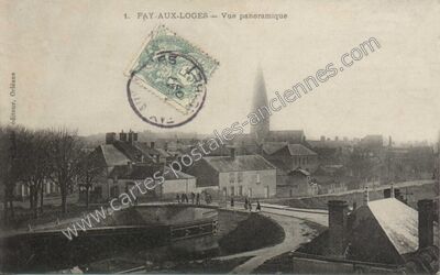 Carte postale ancienne Vue panoramique — Fay-aux-Loges (Loiret)