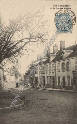 Carte postale ancienne La Rue des Maillets — Fay-aux-Loges (Loiret)