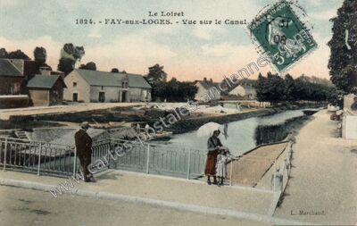 Carte postale ancienne Vue sur le Canal — Fay-aux-Loges (Loiret)