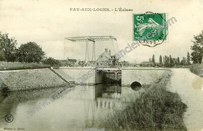 Carte postale ancienne L'Écluse — Fay-aux-Loges (Loiret)