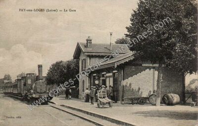 Carte postale ancienne La Gare — Fay-aux-Loges (Loiret)