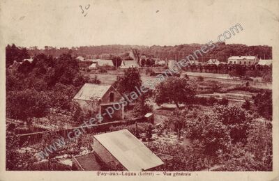Carte postale ancienne Vue générale — Fay-aux-Loges (Loiret)