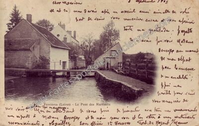 Carte postale ancienne Le Pont des Martinets — Ferrieres (Loiret)