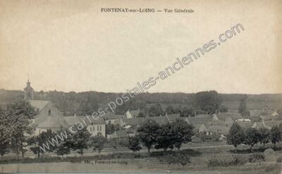 Carte postale ancienne Vue Générale — Fontenay-sur-Loing (Loiret)