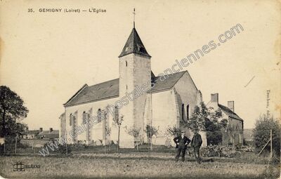 Carte postale ancienne L'Eglise — Gémigny (Loiret)
