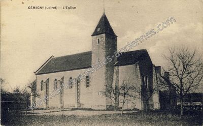 Carte postale ancienne L'Eglise — Gémigny (Loiret)