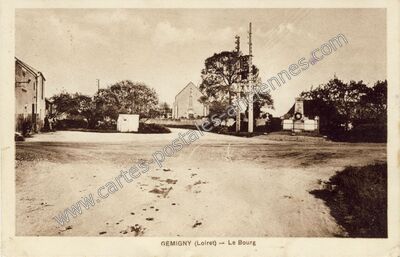Carte postale ancienne Le Bourg — Gémigny (Loiret)